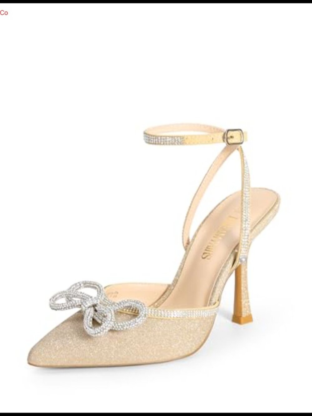 Women's High Closed Toe Strappy Bow Heels Stiletto Pointed Toe Wedding Pumps